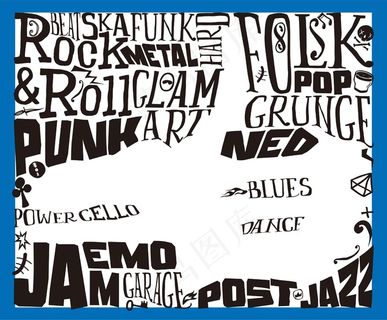 英文字体设计图案素材