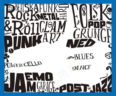 英文字体设计图案素材