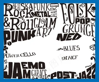 英文字体设计图案素材