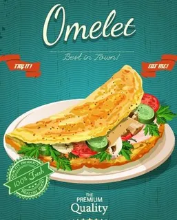 复古海报蛋卷食品矢量01 复古海报蛋卷食品矢量01