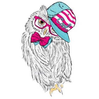 手绘卡通动物装饰画