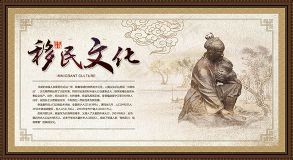 移民文化展板psd素材下载
