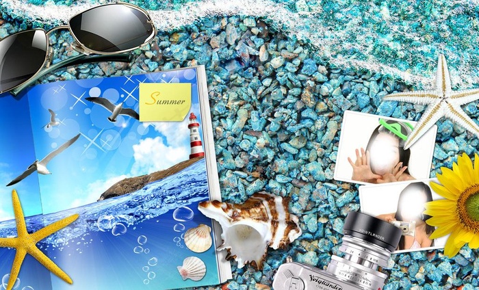 海滩素材设计图片