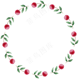 清新花朵花边标签边框PSD素材