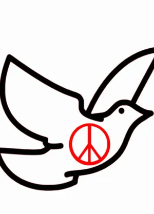 和平的白鸽矢量