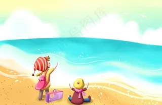 海边的孩子图片