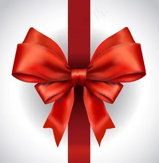 红色蝴蝶结矢量