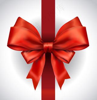 红色蝴蝶结矢量
