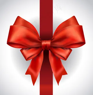 红色蝴蝶结矢量