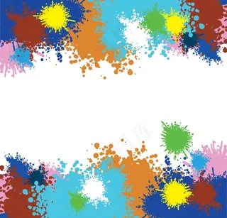 油漆污渍矢量无痕-所有形状清晰流畅