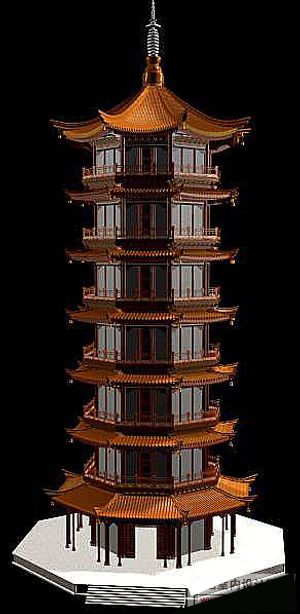 中式建筑3d模型下载3d建筑模型下...