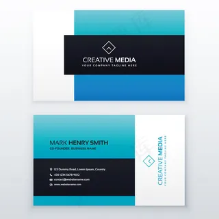 创意个性拼色名片