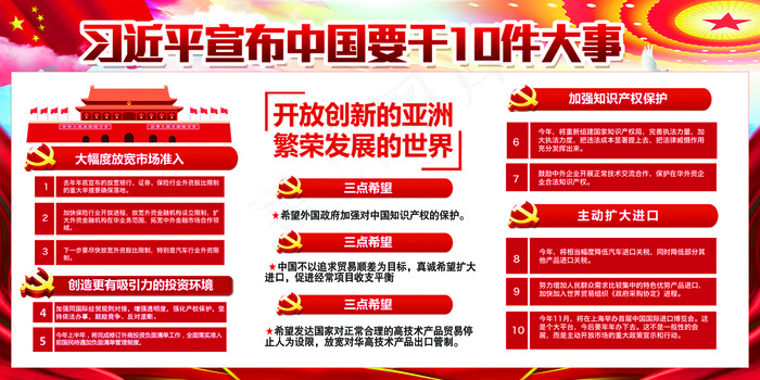 *宣布中国要干的十件事展板