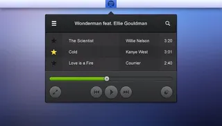 播放器菜单栏psd素材