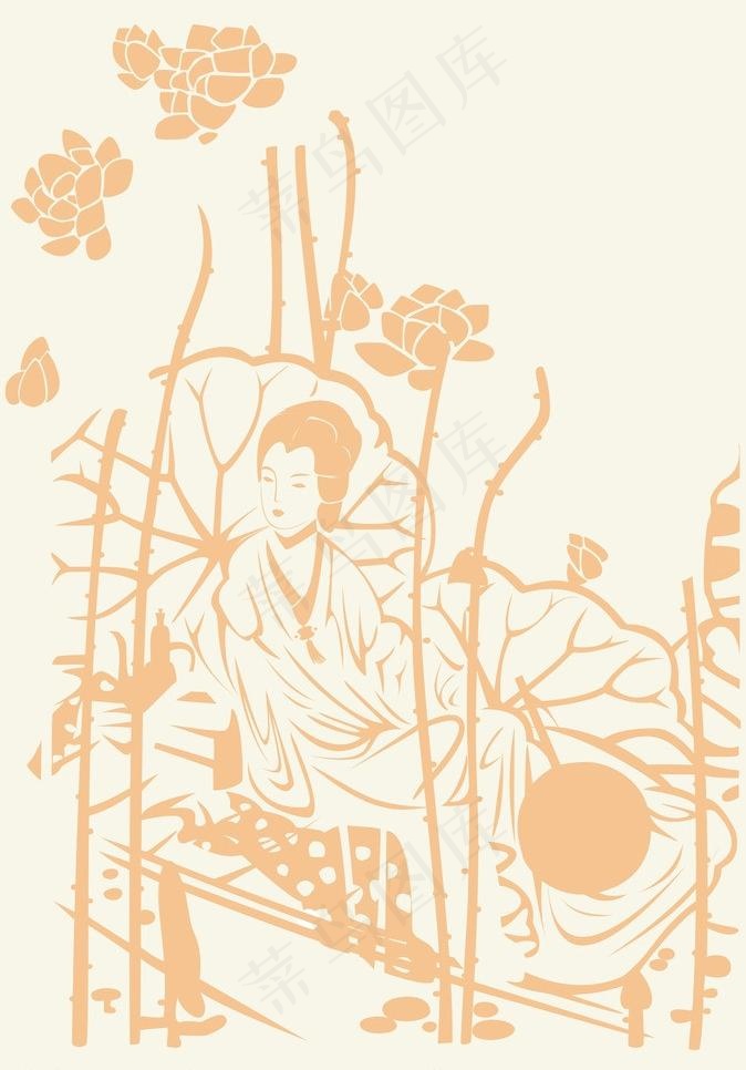 杨贵妃图片cdr矢量模版下载