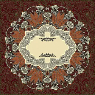 古典花纹底纹背景矢量素材
