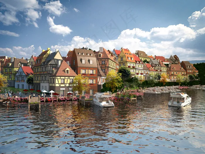 滨水游艇小镇图片