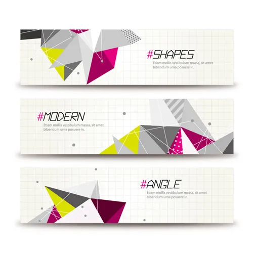 抽象三角装饰banner矢量素材eps,ai矢量模版下载