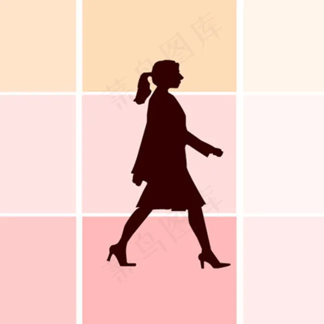 职业女性走路