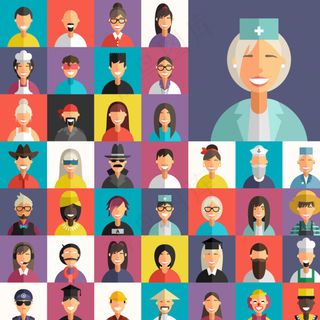 扁平化职业人物设计图片