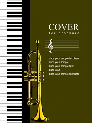 短号钢琴音乐背景图片