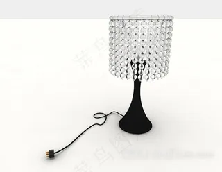 现代水晶台灯3d模型下载