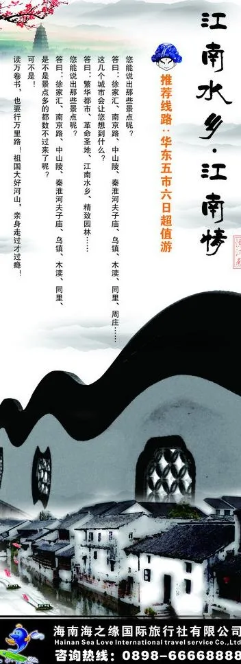 旅游易拉宝图片(800X2000)cdr矢量模版下载