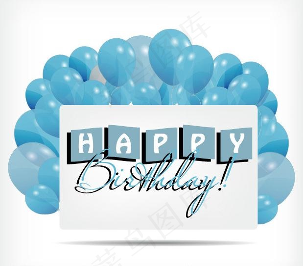 五彩气球广告牌图片