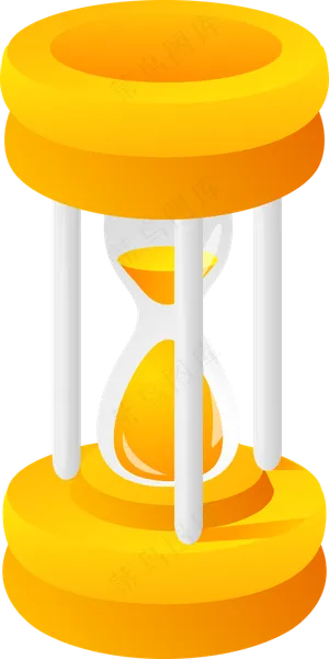 银行理财金融时间金色沙漏PNG背景...