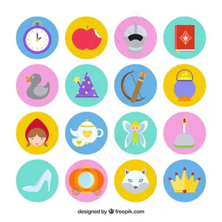 平面童话图标收藏