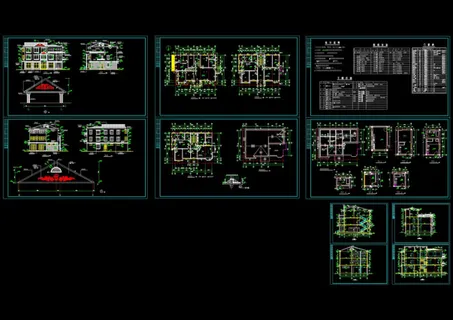 豪华别墅建筑施工图