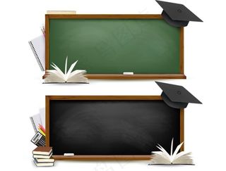 学校黑板背景矢量素材