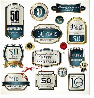 矢量结婚周年庆徽章 矢量结婚周年庆徽章