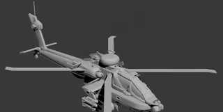 阿帕奇直升机(带动作绑定) Apa...