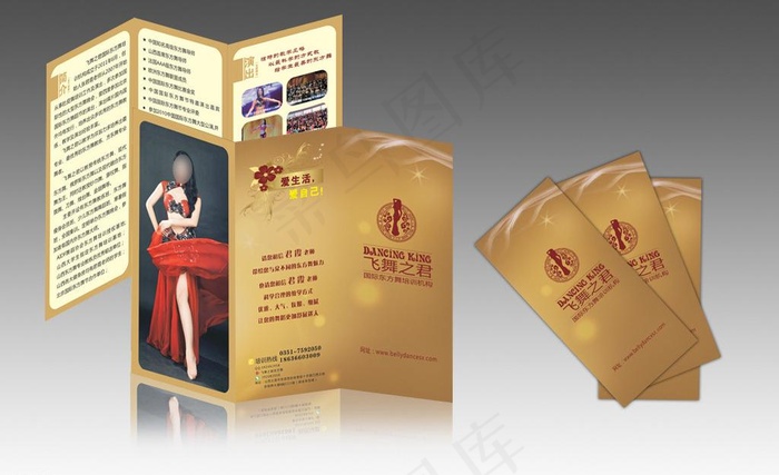肚皮舞三折页图片cdr矢量模版下载
