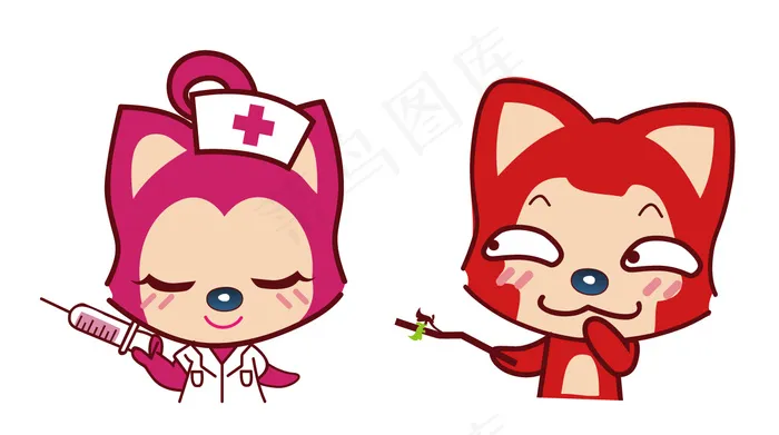 阿狸卡通形象矢量图