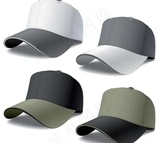 几个棒球帽矢量素材