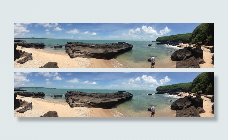 石螺口海滩全景图图片