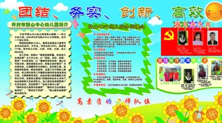 学校展板幼稚园简介图片