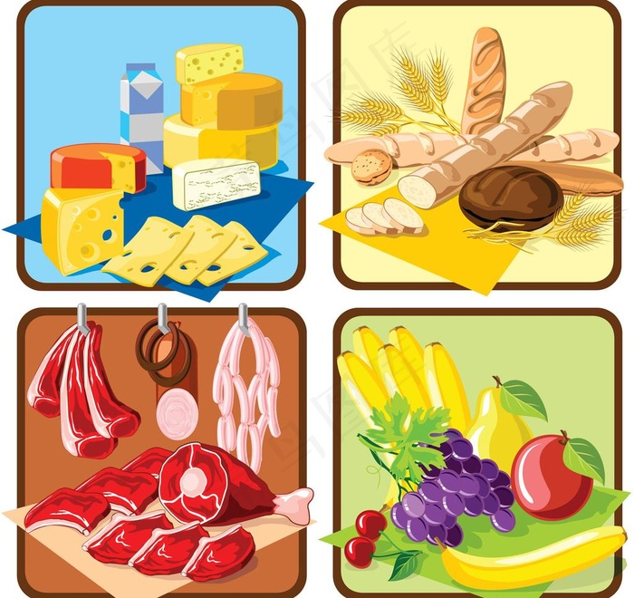 美食矢量素材图片