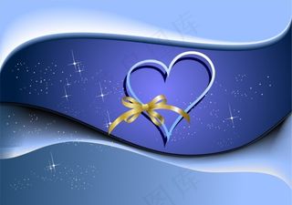 爱心绚丽背景素材