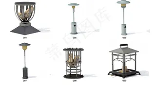 庭院灯模型