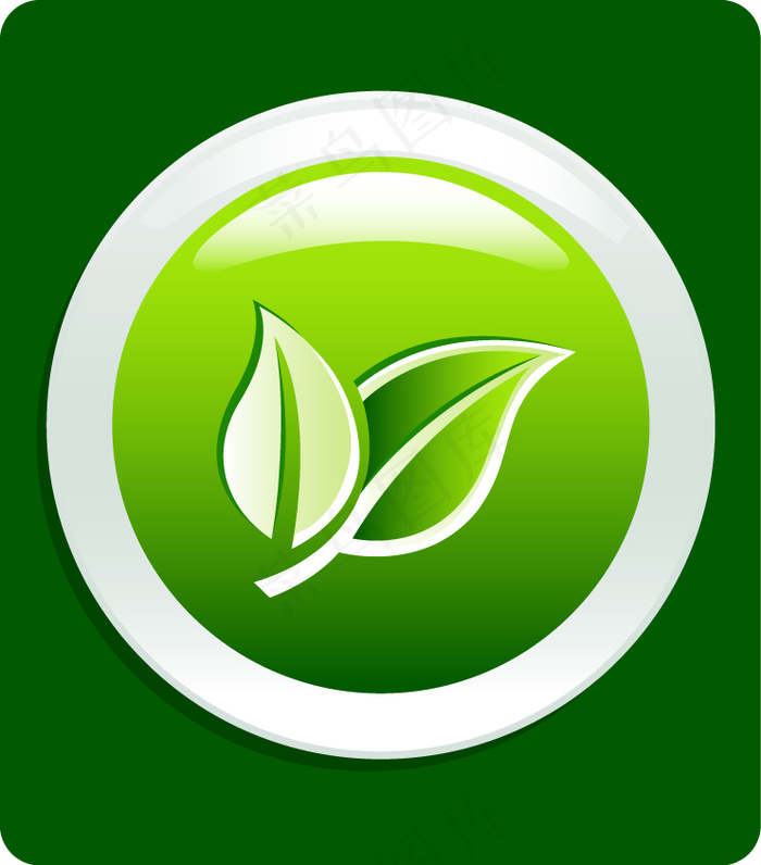 对晶体的单选按钮的树叶矢量素材ai矢量模版下载