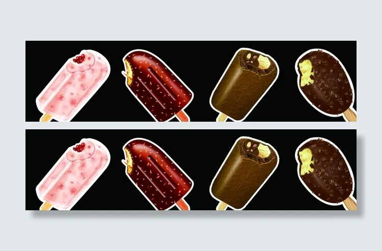 冰棒 冰棍 异形吊牌图片psd模版下载