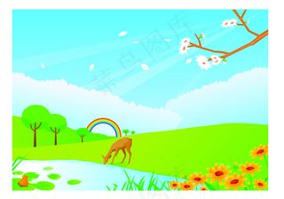 春天风景插画