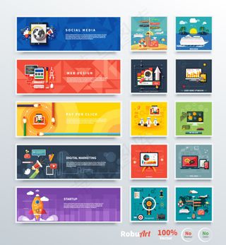 精美扁平化网络图标矢量素材