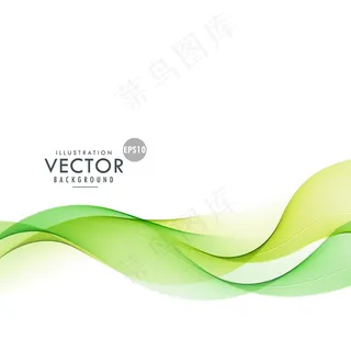 波浪形状在绿色抽象背景 波浪形状在绿色抽象背景