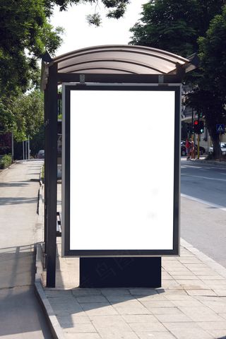 公交空白广告牌图片