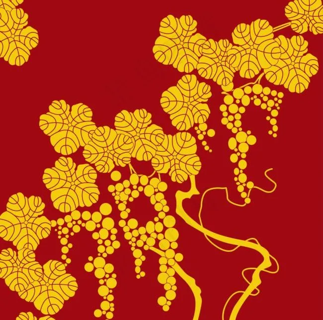 黄色花纹ai矢量模版下载