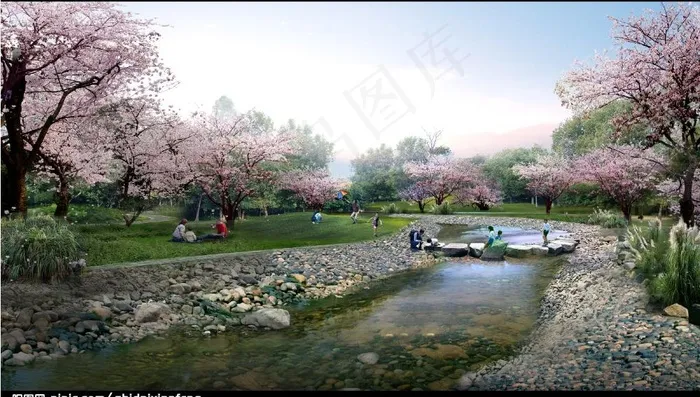 水晶石园林景观效果图图片(3600X2250(DPI:300))psd模版下载